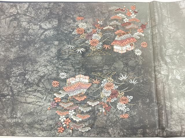 平和屋着物◎六通柄袋帯 唐織 嘉辰晴朗模様 金銀糸 正絹 逸品 CAAZ0431xi