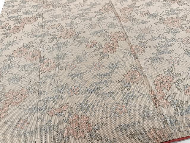 平和屋着物■上質な紬 草花文 正絹 逸品 CAAZ0682xi