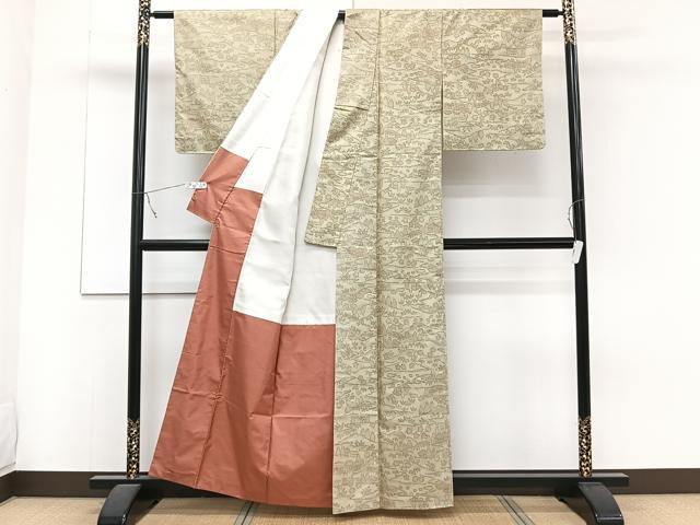 平和屋着物■上質な紬 風景文 正絹 逸品 CAAZ0698xi