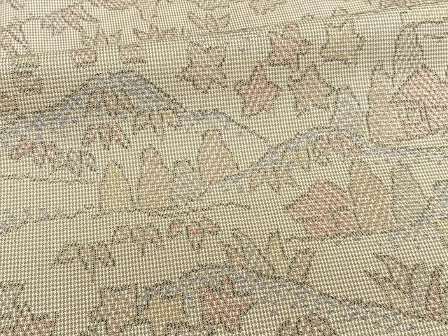 平和屋着物■上質な紬 風景文 正絹 逸品 CAAZ0698xi