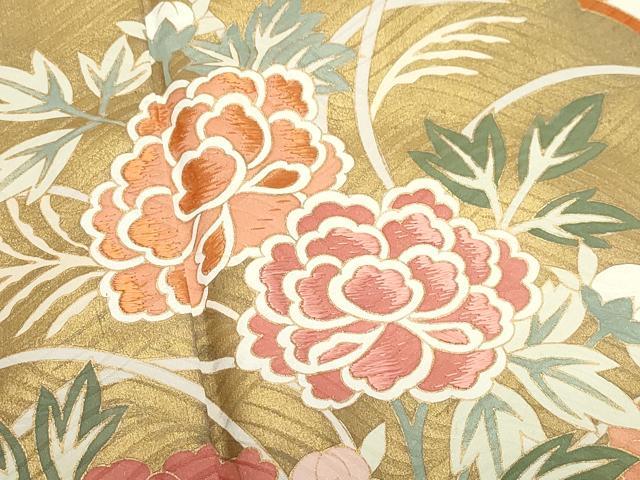 平和屋着物●創業460年・千總 振袖 刺繍 雪輪草花文 金彩 高島屋扱い 正絹 逸品 CAAZ0815vf