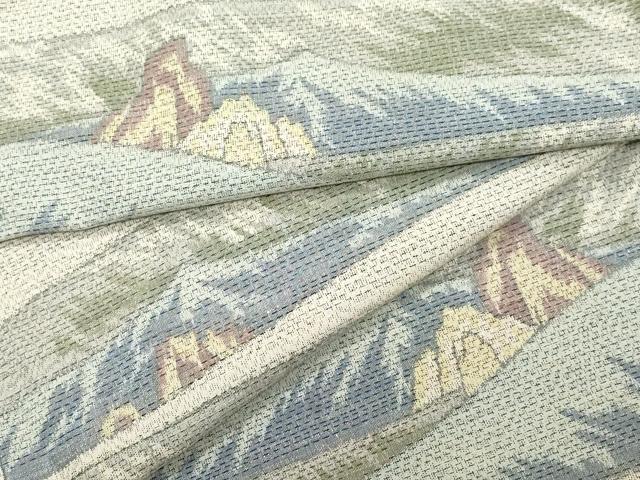 平和屋着物●上質な紬 遠山文 正絹 逸品 CAAZ0934vf