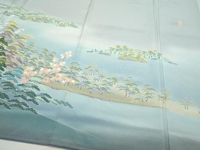 平和屋着物●十日町友禅作家 阿部佳雪 色留袖 松梅楓文 暈し染め 正絹 逸品 CAAZ0943vf