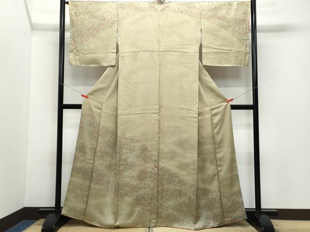平和屋着物●訪問着 楓舞花文籠目文 正絹 逸品 CAAZ0944vf