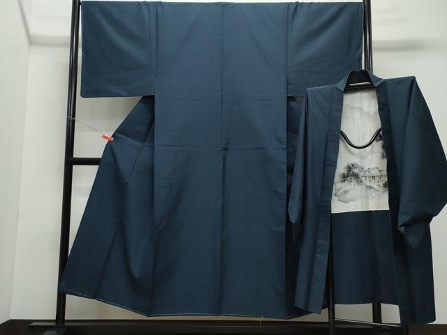 平和屋着物●男性 紬 アンサンブル 吉祥文 正絹 逸品 CAAZ0954vf