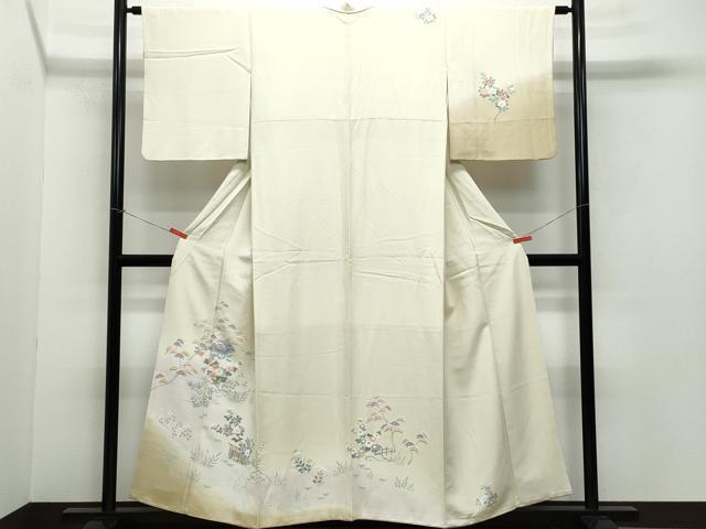 平和屋着物●訪問着 風景草花文 正絹 逸品 CAAZ0983vf