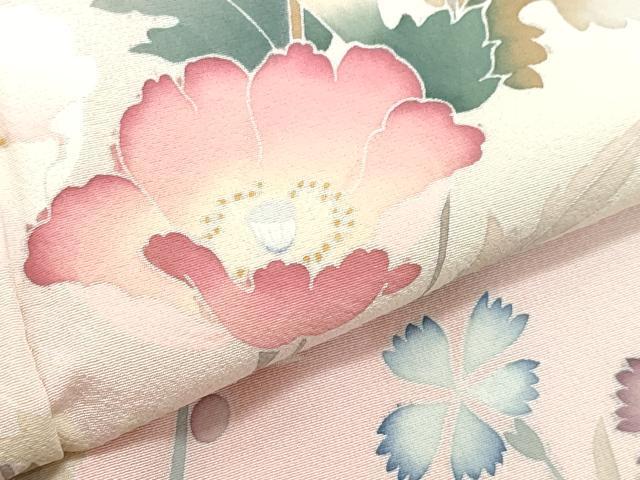 平和屋着物●訪問着 友禅 作家物 枝花文 暈し染め 正絹 逸品 CAAZ0996vf