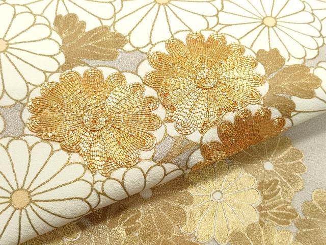 平和屋着物●豪華色留袖 駒刺繍 菊 金彩 正絹 逸品 CAAZ1075vf