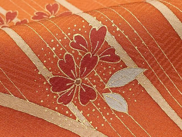 平和屋着物●訪問着 枝垂れ花文 黒地 金彩 ますいわ屋扱い 正絹 逸品 CAAZ1193vf