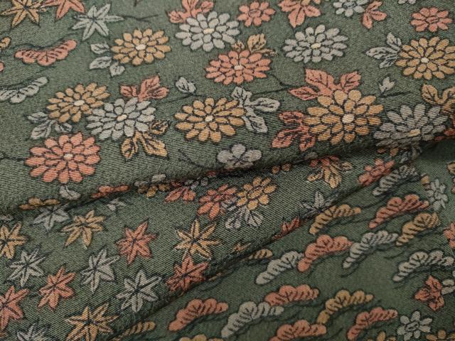 平和屋着物●上質な小紋 草花尽くし 正絹 逸品 未使用 CAAZ2445ut