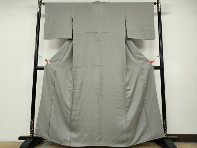 平和屋着物●上質な色無地 枝葉地紋 潤色 正絹 逸品 CAAZ2495ut