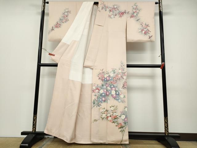 平和屋着物●訪問着 友禅 草花文 正絹 逸品 CAAZ2571ut