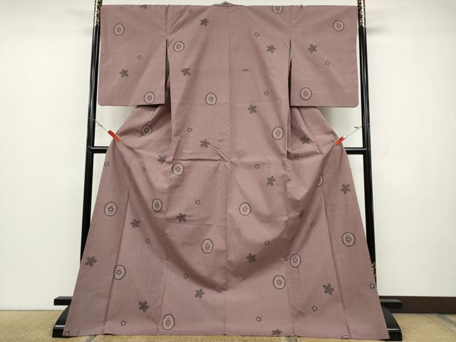 平和屋着物●上質な紬 舞花文 正絹 逸品 CAAZ2581ut