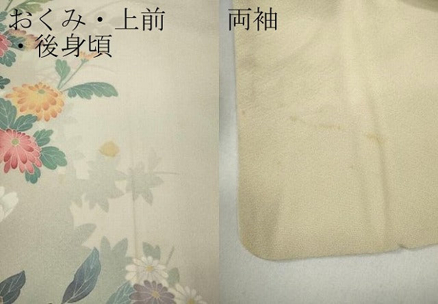 平和屋着物●訪問着 友禅 草花文 正絹 逸品 CAAZ2588ut