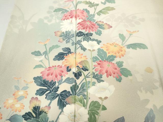 平和屋着物●訪問着 友禅 草花文 正絹 逸品 CAAZ2588ut