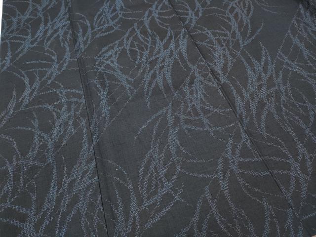 平和屋着物●結城紬 100亀甲 草葉文 正絹 逸品 CAAZ2613ut