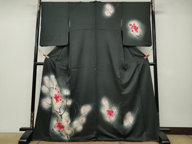 平和屋着物●訪問着 手描き 枝花文 蛍暈し 正絹 逸品 CAAZ2626ut