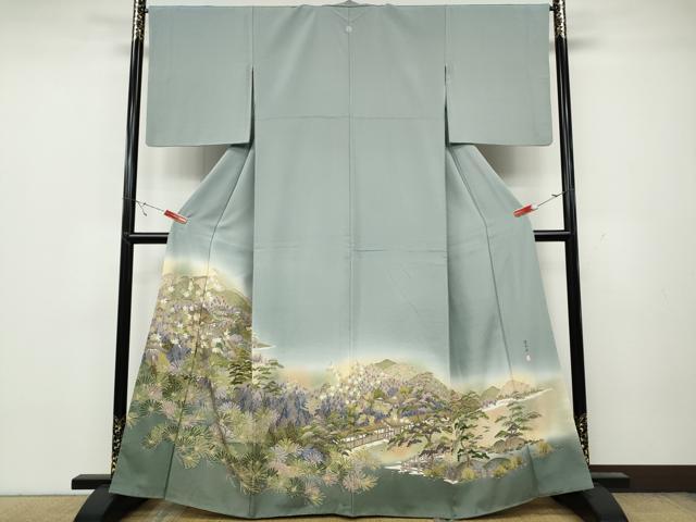 平和屋着物●豪華色留袖 友禅 作家物 清水寺 暈し染め 正絹 逸品 CAAZ2702ut