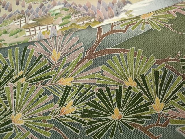 平和屋着物●豪華色留袖 友禅 作家物 清水寺 暈し染め 正絹 逸品 CAAZ2702ut