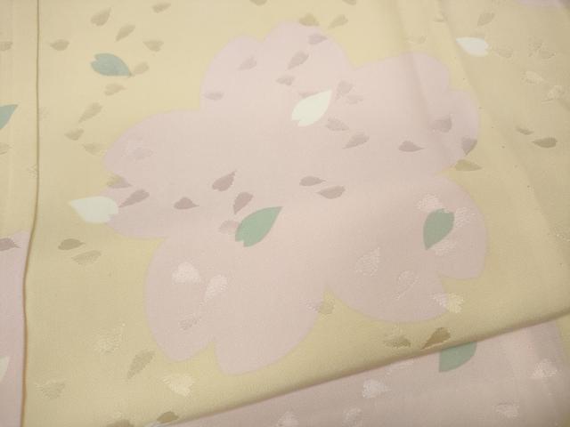 平和屋着物●長襦袢 無双仕立て 舞桜文 正絹 逸品 CAAZ2709ut