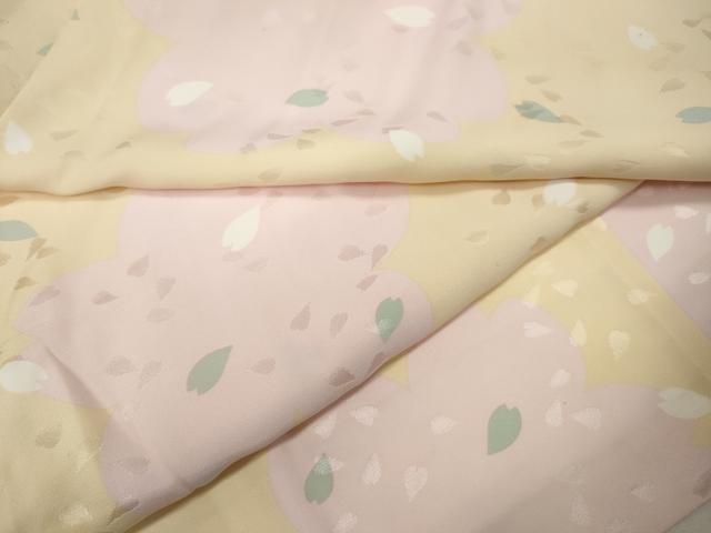 平和屋着物●長襦袢 無双仕立て 舞桜文 正絹 逸品 CAAZ2709ut