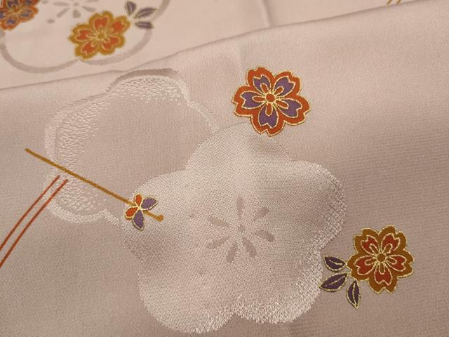 平和屋着物●長襦袢 無双仕立て 簪 舞花文 金彩 正絹 逸品 未使用 CAAZ2710ut