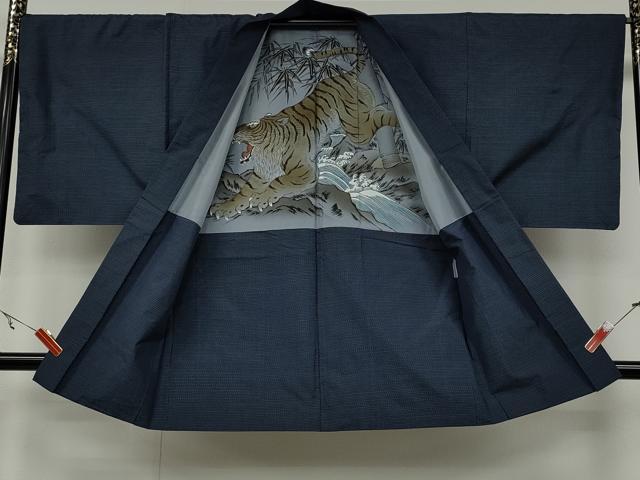 平和屋着物●男性 本場大島紬 アンサンブル 吉祥文 富山織物謹製 証紙付き 正絹 逸品 CAAZ2754ut