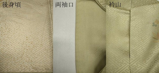 平和屋着物●訪問着 駒刺繍 流水鴛鴦花文 暈し染め 金銀彩 正絹 逸品 CAAZ2796ut