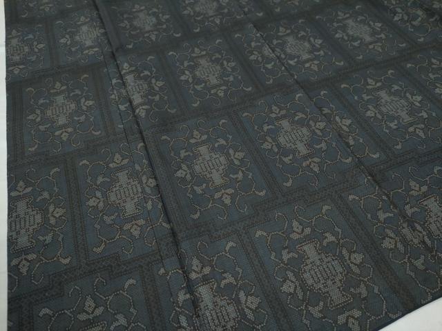 平和屋着物●本場大島紬 7マルキ 陶器花唐草文 正絹 逸品 CAAZ2804yc