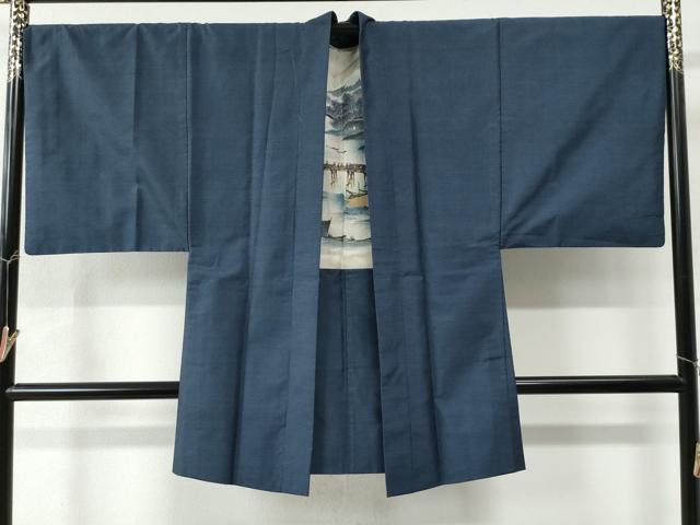 平和屋着物●男性 本場大島紬 アンサンブル 80亀甲 総詰め 正絹 逸品 CAAZ2821yc