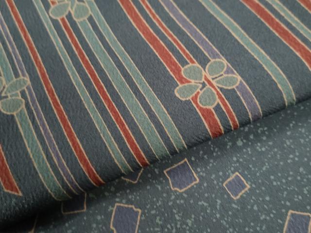 平和屋着物●訪問着 破れ色紙舞花文 正絹 逸品 CAAZ2860yc