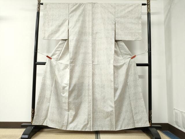 平和屋着物●本場大島紬 白大島 7マルキ 吉祥文 正絹 逸品 CABE2445yc