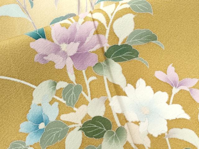 平和屋着物●訪問着 友禅 草花文 暈し染め 正絹 逸品 CAAZ3004yc