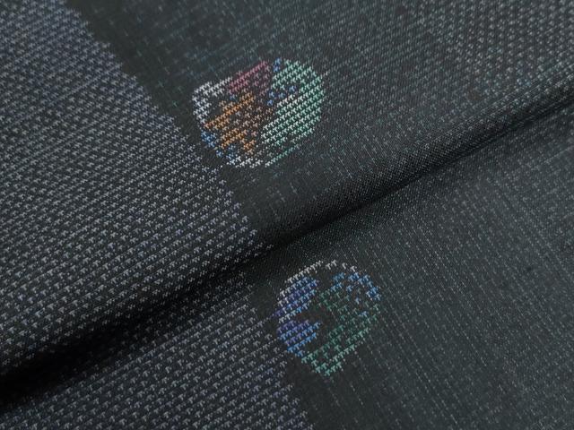 平和屋着物●本場大島紬 9マルキ 貝桶花文 正絹 逸品 CAAZ3088yc