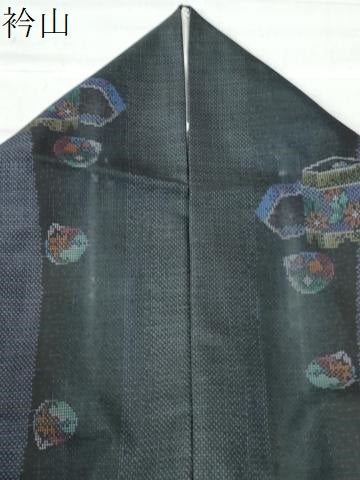 平和屋着物●本場大島紬 9マルキ 貝桶花文 正絹 逸品 CAAZ3088yc