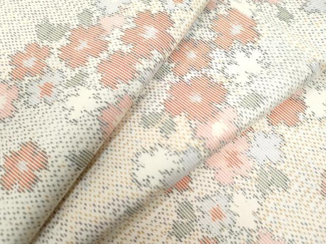 平和屋着物●上質な紬 舞花文 正絹 逸品 CAAZ3211yc