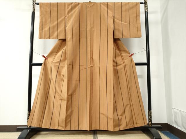 平和屋着物●上質な紬 縞 正絹 逸品 CAAZ3212yc