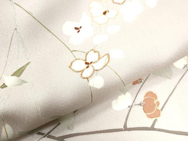 平和屋着物●訪問着 駒刺繍 枝花文 金彩 正絹 逸品 未使用 CAAZ3247yc