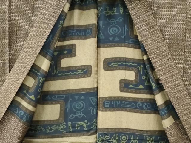 平和屋着物●男性 紬 アンサンブル 亀甲文 正絹 逸品 CAAZ3259yc