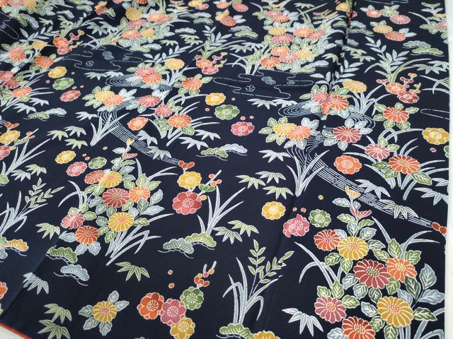 平和屋着物●訪問着 霞流水松竹梅草花文 正絹 逸品 CAAZ3279yc