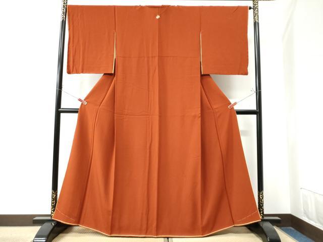 平和屋着物●上質な色無地 弁柄色 やまと誂製 正絹 逸品 未使用 CAAZ3381yc