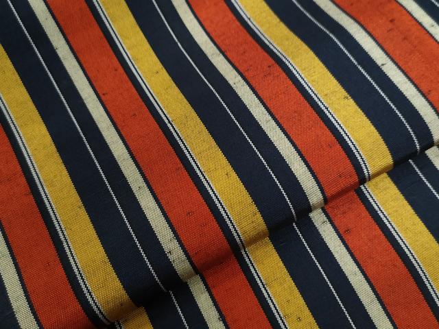 平和屋着物●上質な紬 縞 正絹 逸品 未使用 CAAZ3484yc