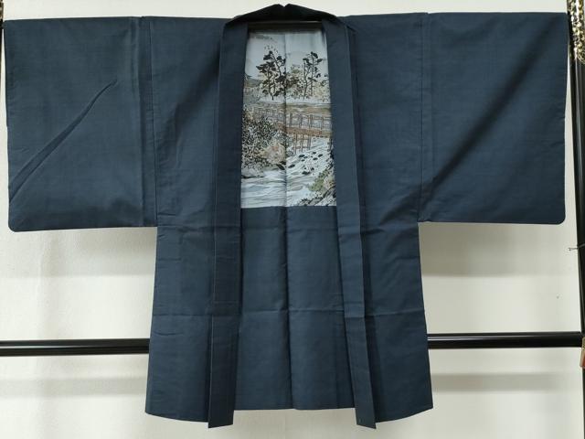 平和屋着物●男性 本場大島紬 アンサンブル 100亀甲 総詰め 正絹 逸品 CAAZ3581yc