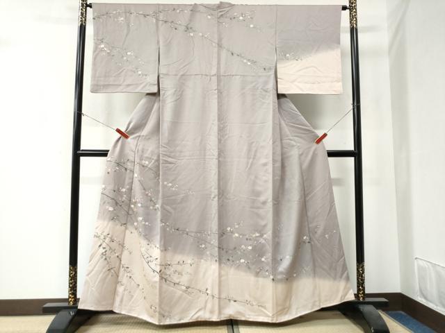 平和屋着物●訪問着 枝花文 暈し染め 正絹 逸品 CAAZ3601yc