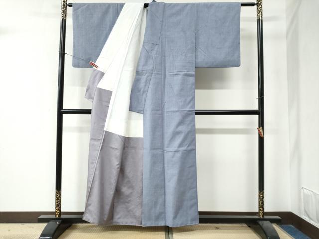 平和屋着物●本場結城紬 重要無形文化財 色無地 紅碧色 正絹 逸品 CAAZ3704yc