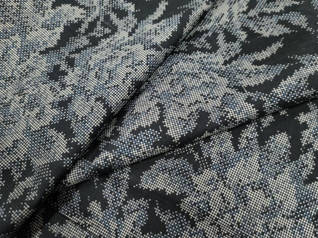 平和屋着物○本場大島紬 7マルキ 牡丹 正絹 逸品 未使用 CAAZ3720yc