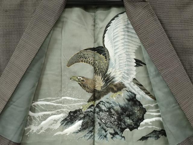 平和屋着物●男性 本場大島紬 アンサンブル 吉祥文 正絹 逸品 CAAZ3725yc