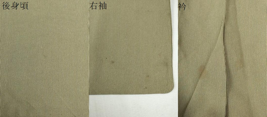 平和屋着物●江戸小紋 万筋 藍媚茶色×白橡色 正絹 逸品 CAAZ3765yc