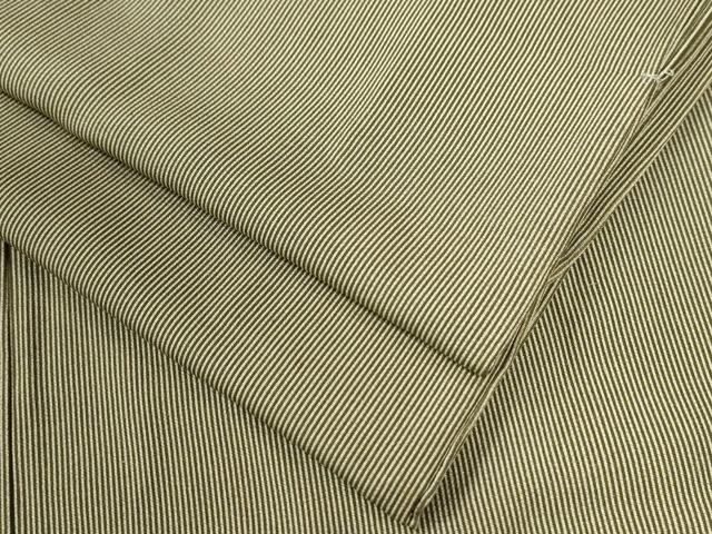 平和屋着物●江戸小紋 万筋 藍媚茶色×白橡色 正絹 逸品 CAAZ3765yc