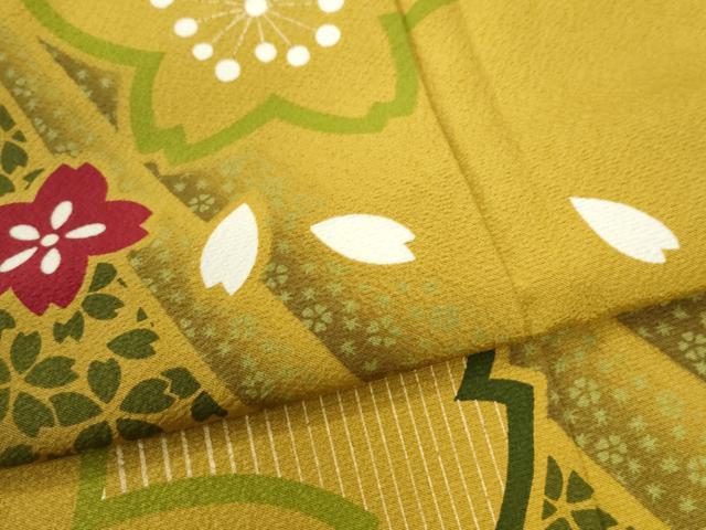 平和屋着物●豪華振袖 舞桜文 正絹 逸品 CAAZ3773yc